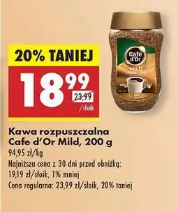 Biedronka Kawa rozpuszczalna Cafe d'Or Mild 200 g oferta