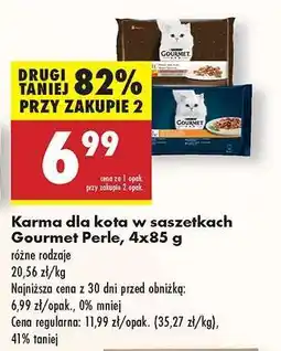 Biedronka Karma dla kota w saszetkach Gourmet Perle 4x85 g oferta