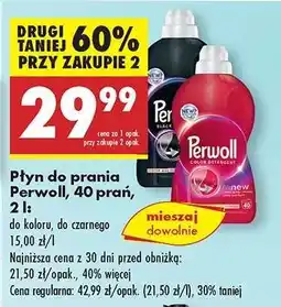 Biedronka Płyn do prania Perwoll, 40 prań, 2 l oferta