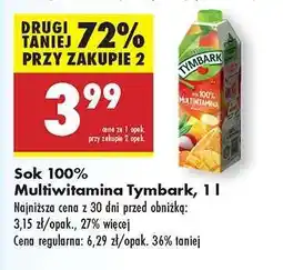 Biedronka Sok 100% Multiwitamina Tymbark, 1 l oferta