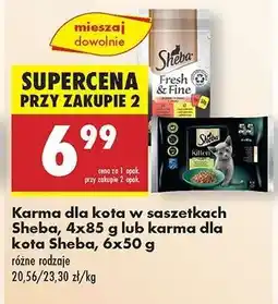 Biedronka Karma dla kota w saszetkach Sheba, 4x85 g lub karma dla kota Sheba, 6x50 g oferta