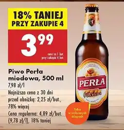 Biedronka Piwo Perła Miodowa 500 ml oferta
