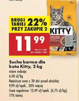 Biedronka Sucha karma dla kota Kitty, 2 kg oferta