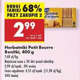 Biedronka Herbatniki Petit Beurre Bonitki 400 g oferta