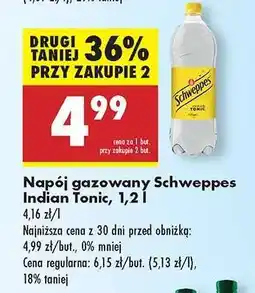 Biedronka Napój gazowany Schweppes Indian Tonic, 1,2 l oferta