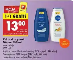 Biedronka Żel pod prysznic Nivea, 750 ml oferta