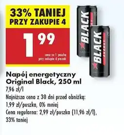 Biedronka Napój energetyczny Original Black, 250 ml oferta