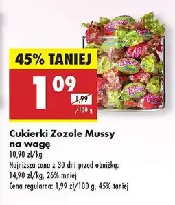 Biedronka Cukierki Zozole Mussy na wage oferta