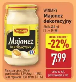 ALDI Winiary majonez dekoracyjny oferta