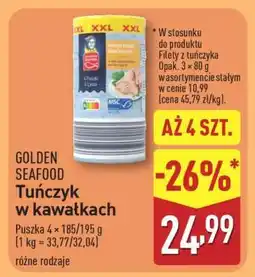 ALDI GOLDEN SEAFOOD Tuńczyk w kawałkach oferta