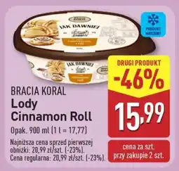 ALDI BRACIA KORAL Lody Cinnamon Roll oferta