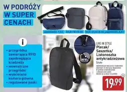 ALDI Plecak/Saszetka/Listonoszka antykradzieżowa oferta