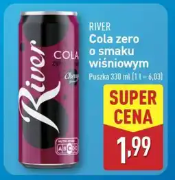 ALDI River Cola Zero o smaku wiśniowym oferta