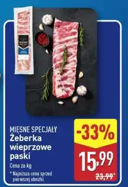 ALDI Żeberka wieprzowe paski oferta