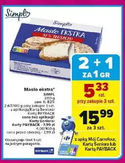 Carrefour Masło ekstra Simpl oferta