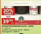 Auchan Piwo + kufel Budweiser oferta
