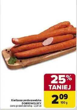 Carrefour Kiełbasa podwawelska Dobrowolscy oferta