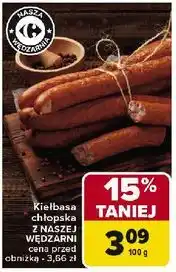 Carrefour Kiełbasa chłopska Nasza Wędzarnia Carrefour oferta
