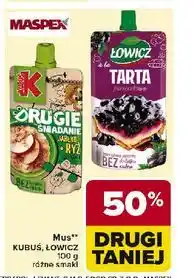 Carrefour Mus jabłko + ryż i cynamon Kubuś Drugie Śniadanie oferta