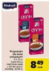 Carrefour Przysmak dla kota łosoś+l-karnityna Vitakraft Drink oferta
