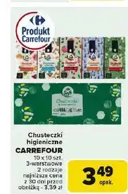 Carrefour Chusteczki higieniczne o zapachu mięty Carrefour Soft oferta