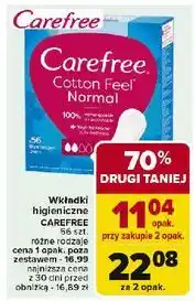 Carrefour Wkładki cotton feel normal Carefree oferta