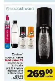 Carrefour Zestaw: urządzenie terra czarny + cylinder cqc butelka syrop pepsi 440 ml mirinda Sodastream oferta