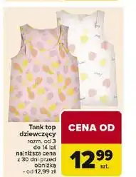 Carrefour Tank top dziewczęcy 3-14 lat oferta