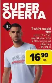 Carrefour T-shirt męski z nadrukiem s-3xl Tex oferta