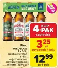 Carrefour Piwo pilzner + niefiltrowane marcowe koźlak pszeniczne Miłosław Zestaw Kolekcjonerski oferta