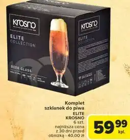 Carrefour Komplet szklanek do piwa elite 500 ml Krosno S.a oferta