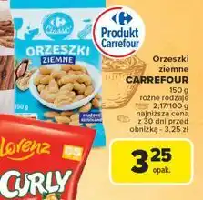 Carrefour Orzeszki ziemne prażone bez soli Carrefour oferta