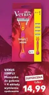 Kaufland Maszynka do golenia + 4 wkłady Gillette Simply Venus 3 Miami oferta