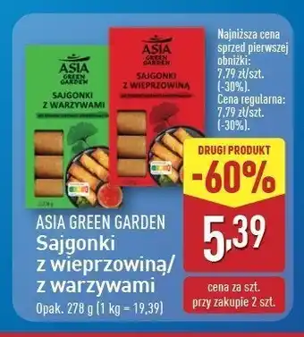 ALDI Sajgonki z warzywami Asia green garden oferta