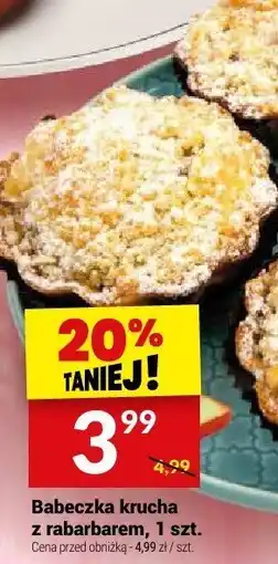 Twój Market Babeczka krucha z rabarbarem, 1 szt. Białecki oferta