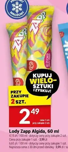 Twój Market Lody Zapp Algida, 60 ml oferta