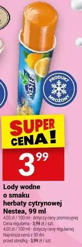 Twój Market Lody wodne o smaku herbaty cytrynowej Nestlé, 99 ml oferta