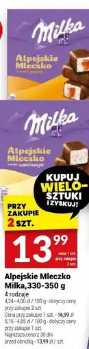 Twój Market Czekolada Alpejskie Mleczko Milka, 330-350 g oferta