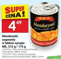 Mandarynki segmenty w lekkim syropie MK