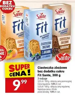 Twój Market Ciasteczka zbożowe bez dodatku cukru Fit Sante oferta