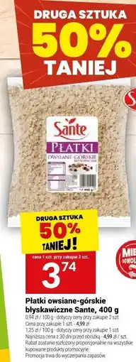 Twój Market Płatki owsiane górskie błyskawiczne Sante oferta