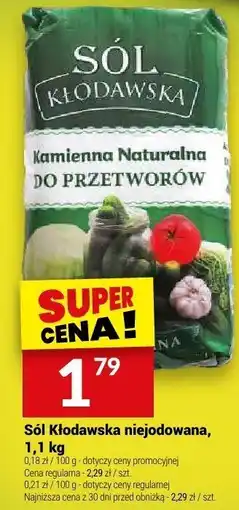 Twój Market Sól kamienna naturalna Kłodawska niejodowana oferta