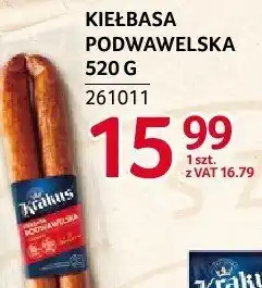 Selgros Kiełbasa podwawelska Krakus oferta