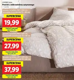 Lidl Livarno home pościel z mikrowłókna satynowego oferta