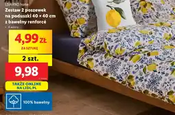 Lidl Livarno home zestaw 2 poszewek na poduszki oferta