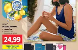Lidl Esmara piżama damska z bawełny oferta
