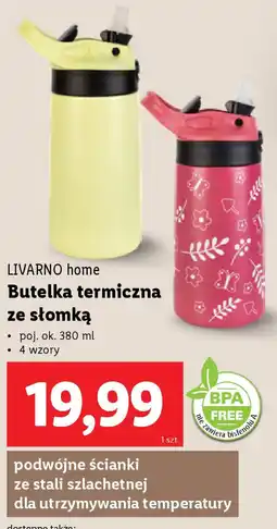 Lidl Livarno home butelka termiczna ze słomką oferta