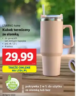 Lidl Livarno home kubek termiczny ze słomką oferta