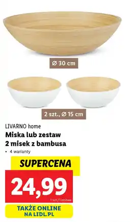 Lidl Livarno home miska lub zestaw 2 misek z bambusa oferta