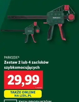 Lidl Parkside zestaw 2 lub 4 zacisków szybkomocujących oferta